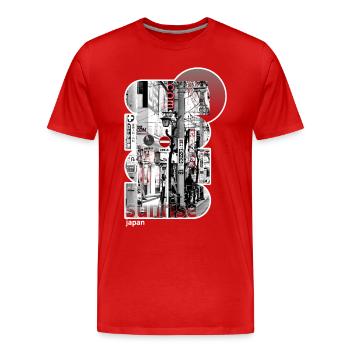 Japan, japanisch, Tokyo Stadt - Männer Premium Bio T-Shirt - Rot - Vorne - Damien (186cm)