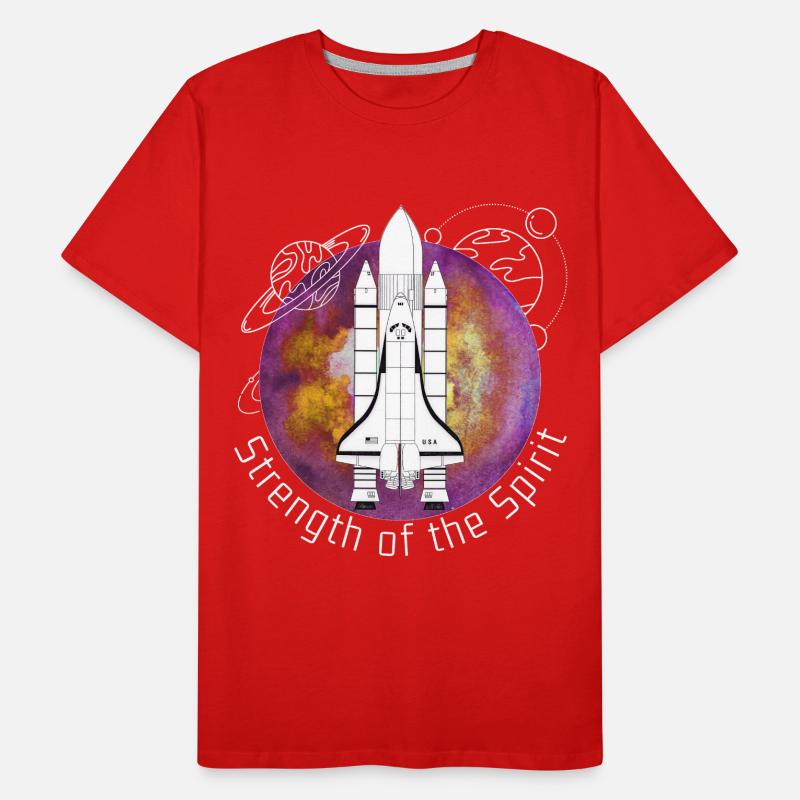Space, Space shuttle, Planets Men's Premium Organic T-Shirt
