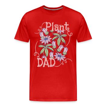 Plant-Dad, Plant-Daddy, Plantes, Drôle de dicton - T-shirt bio Premium Homme - rouge - Devant - Damien (186cm)