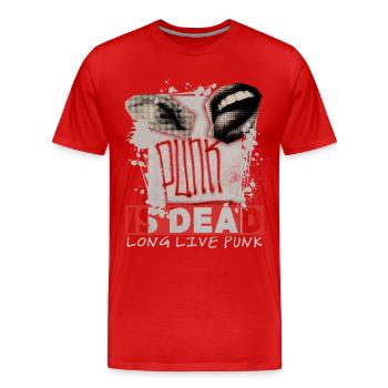 Punk-Is-Dead, Punk-Stil, Punk-Design - Männer Premium Bio T-Shirt - Rot - Vorne - Damien (186cm)