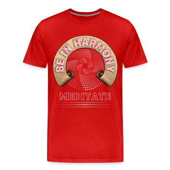 Méditation, Méditation, Harmonie Harmonie - T-shirt bio Premium Homme - rouge - Devant - Damien (186cm)