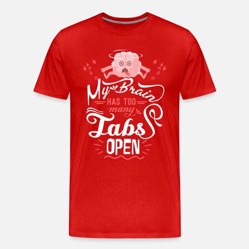Motivationsspruch, lustiger Spruch, Konzentration - Männer Premium Bio T-Shirt - Rot
