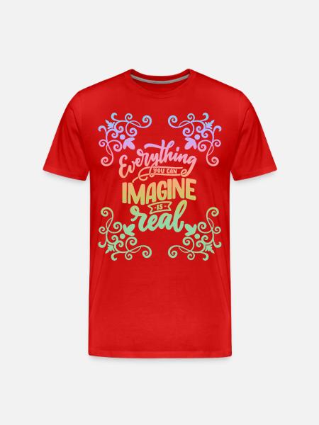 Motivational saying, inspiring, rainbow - Men's Premium Organic T-Shirt - red