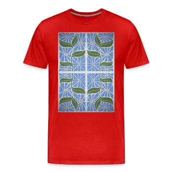 Art Nouveau, Arts & Crafts, Esthétique, Vintage-1900 - T-shirt bio Premium Homme - rouge - Devant - Damien (186cm)