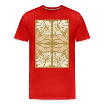 Art Nouveau, Arts & Crafts, Esthétique, Vintage-1900 - T-shirt bio Premium Homme - rouge - Devant - Damien (186cm)
