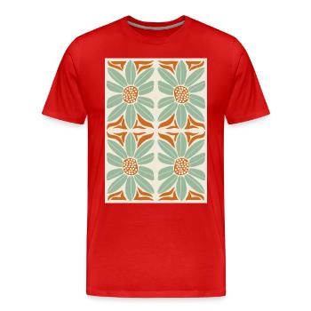 Art Nouveau, Arts & Crafts, Esthétique, Vintage-1900 - T-shirt bio Premium Homme - rouge - Devant - Damien (186cm)