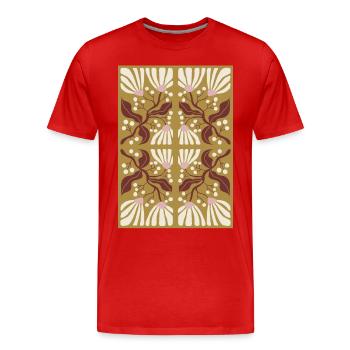 Art Nouveau, Arts & Crafts, Esthétique, Vintage-1900 - T-shirt bio Premium Homme - rouge - Devant - Damien (186cm)
