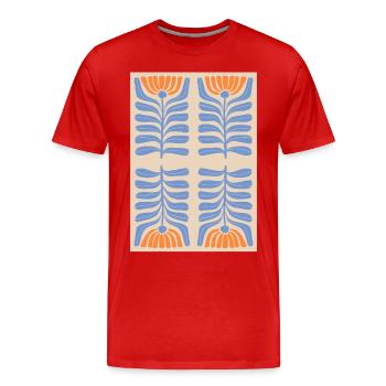 Art Nouveau, Arts & Crafts, Esthétique, Vintage-1900 - T-shirt bio Premium Homme - rouge - Devant - Damien (186cm)