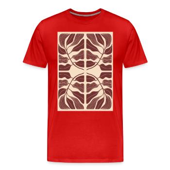 Art Nouveau, Arts & Crafts, Esthétique, Vintage-1900 - T-shirt bio Premium Homme - rouge - Devant - Damien (186cm)