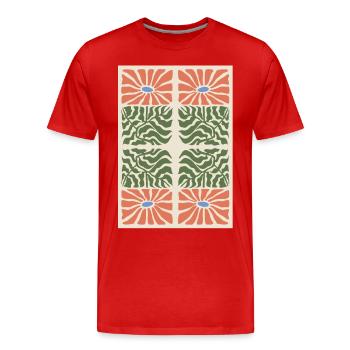 Art Nouveau, Arts & Crafts, Esthétique, Vintage-1900 - T-shirt bio Premium Homme - rouge - Devant - Damien (186cm)