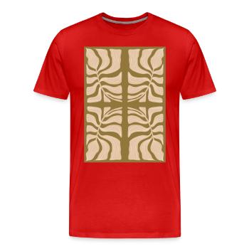 Art Nouveau, Arts & Crafts, Esthétique, Vintage-1900 - T-shirt bio Premium Homme - rouge - Devant - Damien (186cm)