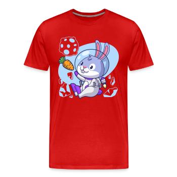 Space Travel Planets Astronomy Children Astronaut - Men's Premium Organic T-Shirt - red - Front - Damien (186cm)