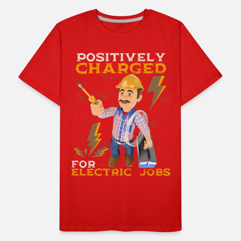 Electrician, electronics technician funny saying Men's Premium Organic T-Shirt