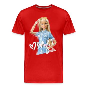 Barbie Positive Attitude Changes Everything - T-shirt bio Premium Homme - rouge - Devant - Damien (186cm)