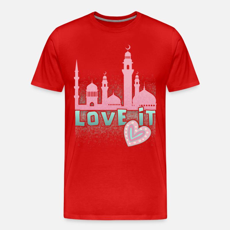 Islamischer Glaube, Moschee Spruch, Ramadan - Männer Premium Bio T-Shirt - Rot