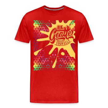 Motivation-Inspiration, Spruch Selbstliebe - Männer Premium Bio T-Shirt - Rot - Vorne - Damien (186cm)