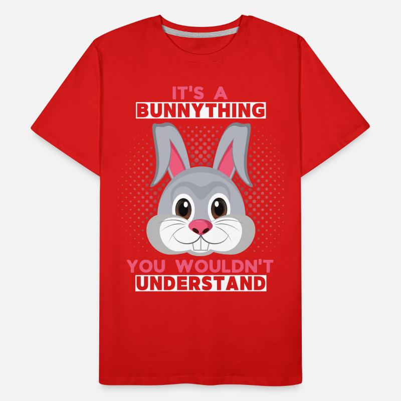 Rabbit, funny saying Comic Rabbit It's a Bunnything Men's Premium Organic T-Shirt
