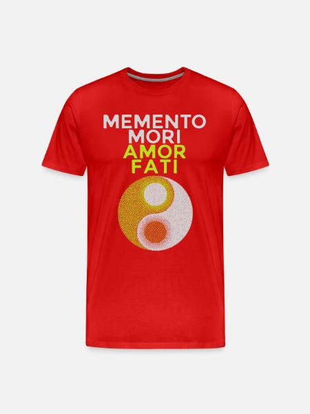 Memento-Mori Latin saying, motivation - Men's Premium Organic T-Shirt - red