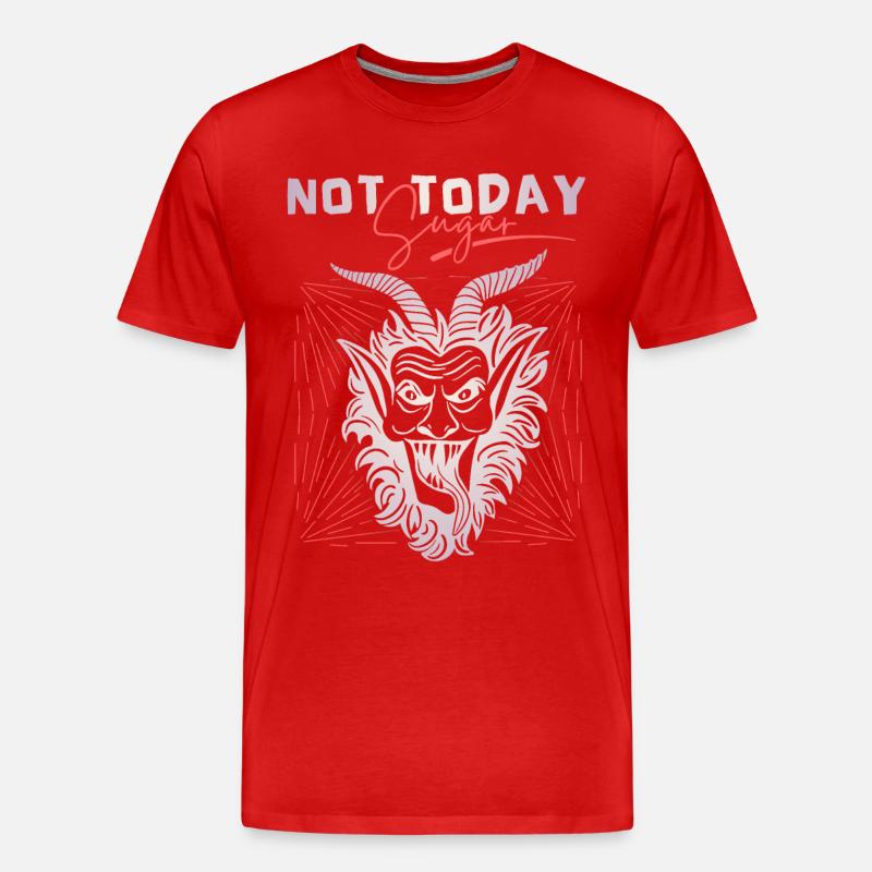 Teufel-Devil, lustiger Spruch Not-Today-Satan - Männer Premium Bio T-Shirt - Rot