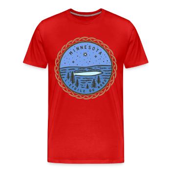 Minnesota, États-Unis - T-shirt bio Premium Homme - rouge - Devant - Damien (186cm)