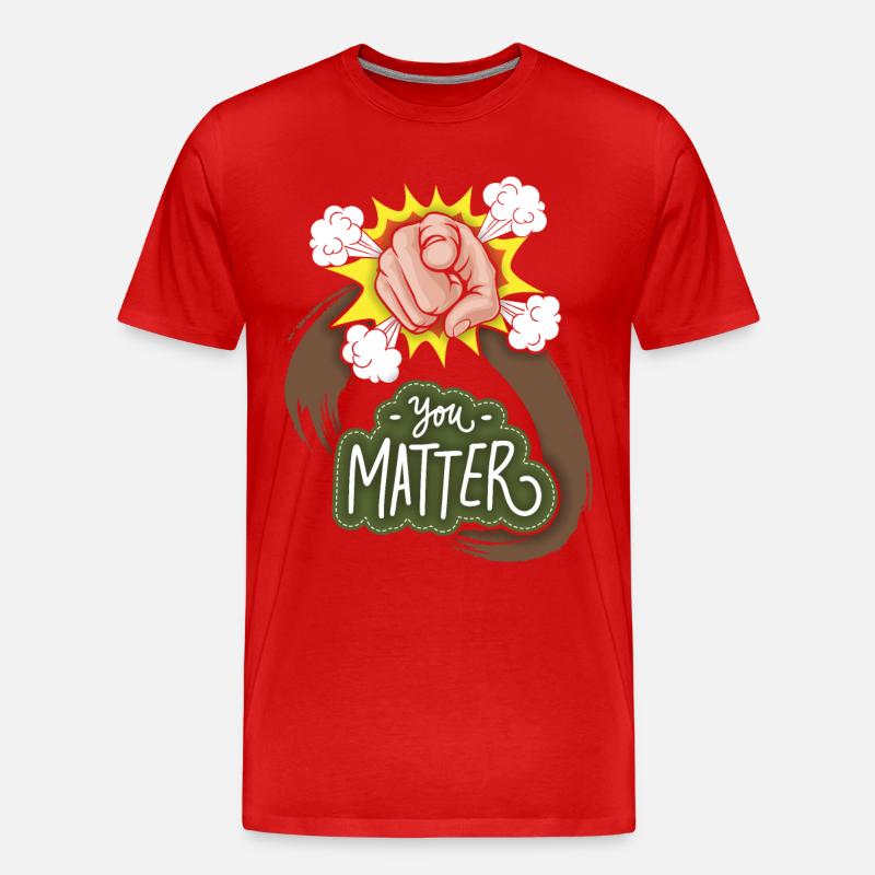 Motivation-Inspiration Zeigefinger Spruch, Comic - Männer Premium Bio T-Shirt - Rot