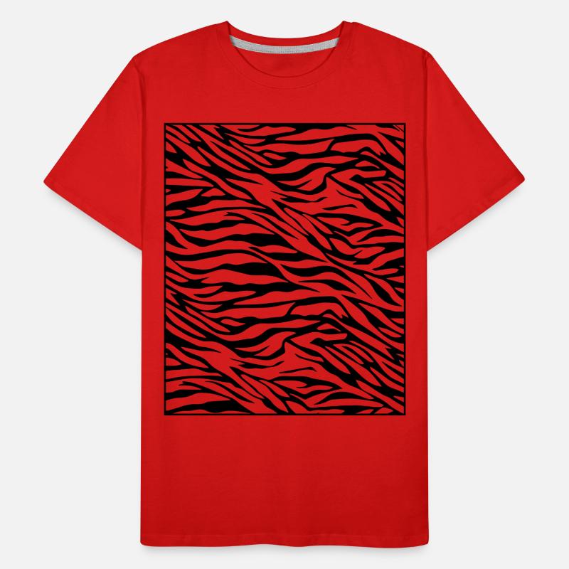 Zebra Stripes - Tiger Pattern - Vacances en Afrique T-shirt bio Premium Homme