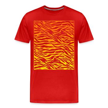 Zebrastreifen - Tiger Muster - Urlaub in Afrika - Männer Premium Bio T-Shirt - Rot - Vorne - Damien (186cm)