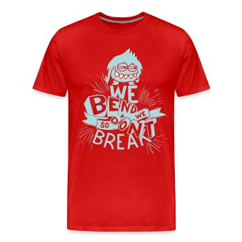 Inspiring saying, motivation monster saying - Men's Premium Organic T-Shirt - red - Front - Damien (186cm)