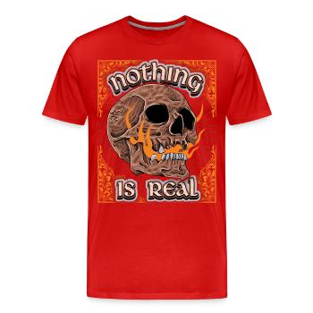 Skull Vintage Design Skull Skull Dicton - T-shirt bio Premium Homme - rouge - Devant - Damien (186cm)