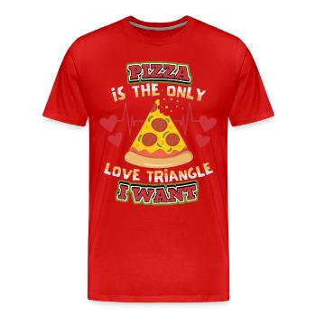 Lustige Pizza Valentinstag, verliebt, Pizza-Spruch - Männer Premium Bio T-Shirt - Rot - Vorne - Damien (186cm)