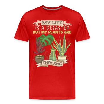 Plant-Daddy Plant-Mommy, lustiger Pflanzen Spruch - Männer Premium Bio T-Shirt - Rot - Vorne - Damien (186cm)