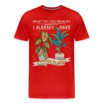 Plant-Daddy, Plant-Mommy, Plant Lover Plantes en pot - T-shirt bio Premium Homme - rouge - Devant - Damien (186cm)