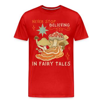 Contes de fées, contes de fées, faecore, champignons, drôle de dicton, - T-shirt bio Premium Homme - rouge - Devant - Damien (186cm)