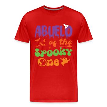 Abuelo Of The Spooky One Halloween 1st Birthday - Männer Premium Bio T-Shirt - Rot - Vorne - Damien (186cm)