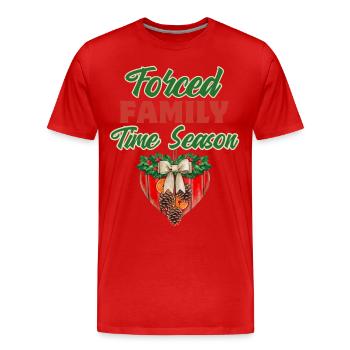 Ironique Dire Fête De Famille Drôle Noël - T-shirt bio Premium Homme - rouge - Devant - Damien (186cm)