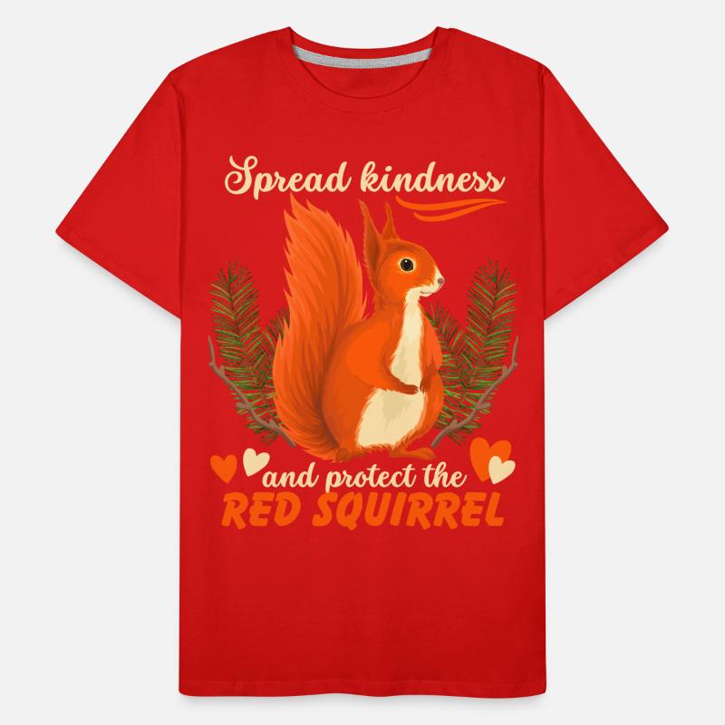 Funny Squirrel Saying, Red Squirrel Men's Premium Organic T-Shirt