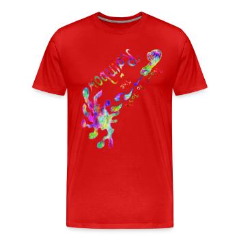 Taste the Rainbow - Männer Premium Bio T-Shirt - Rot - Vorne - Damien (186cm)