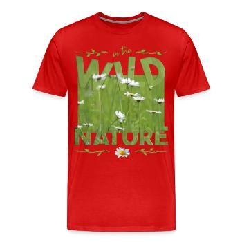 Nature sauvage - T-shirt bio Premium Homme - rouge - Devant - Damien (186cm)
