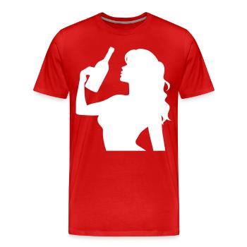 Femme Fête Poule Icône - T-shirt bio Premium Homme - rouge - Devant - Damien (186cm)