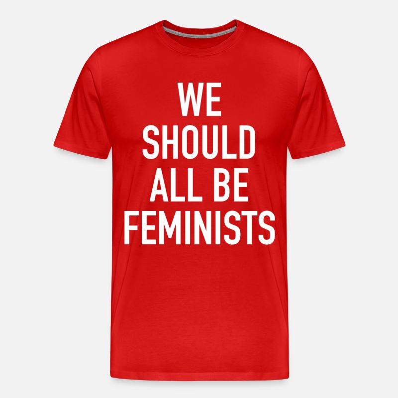 Feminist - Männer Premium Bio T-Shirt - Rot