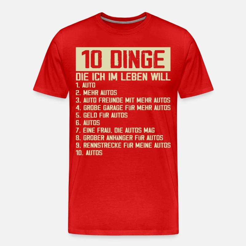 Auto Tuning Schrauber - Männer Premium Bio T-Shirt - Rot