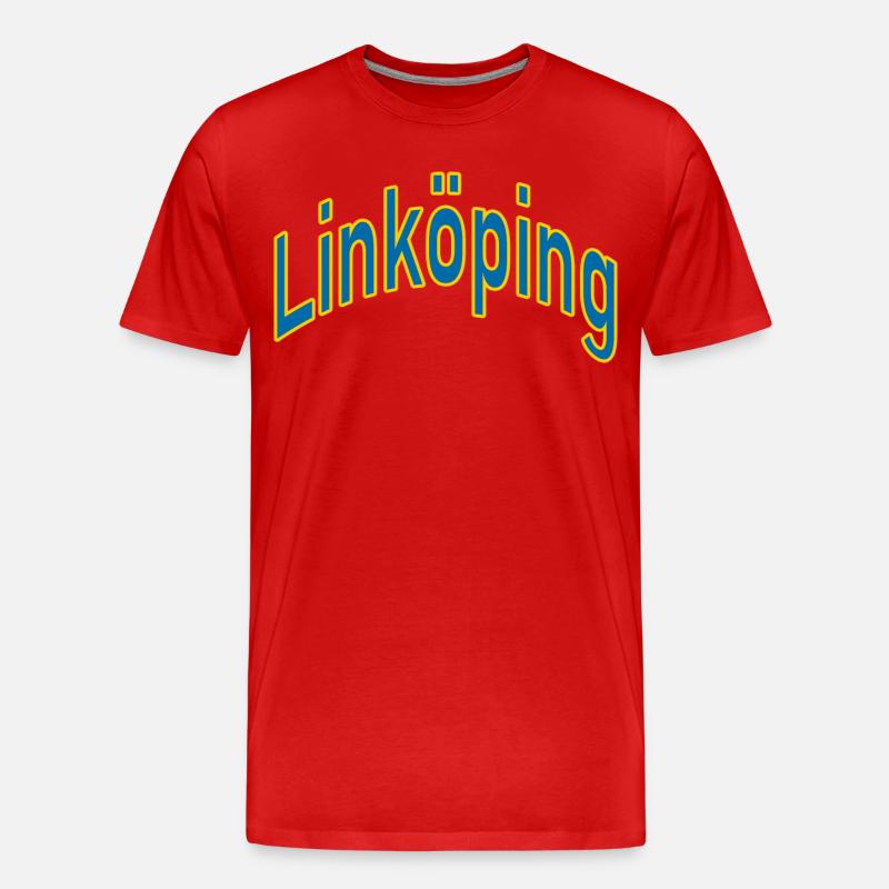 Linköping - Männer Premium Bio T-Shirt - Rot