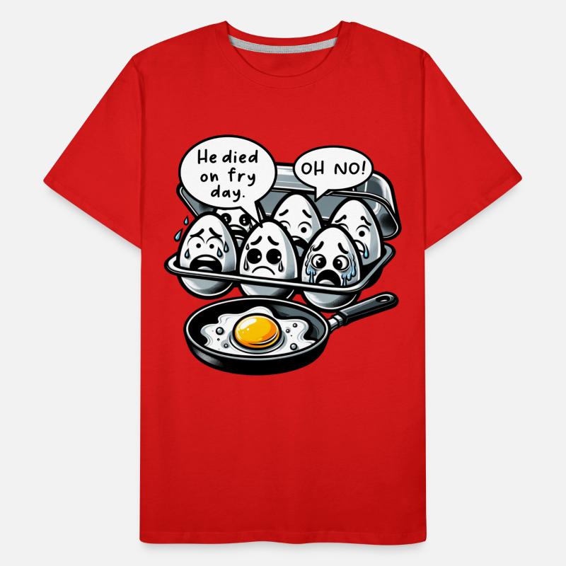 Eggs Fried Egg Easter Meme Men's Premium Organic T-Shirt