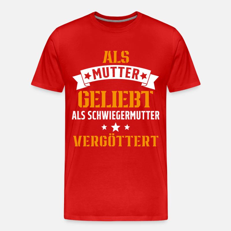 Schwiegermutter Mama Schwiegermama Mutter Mutterta - Männer Premium Bio T-Shirt - Rot