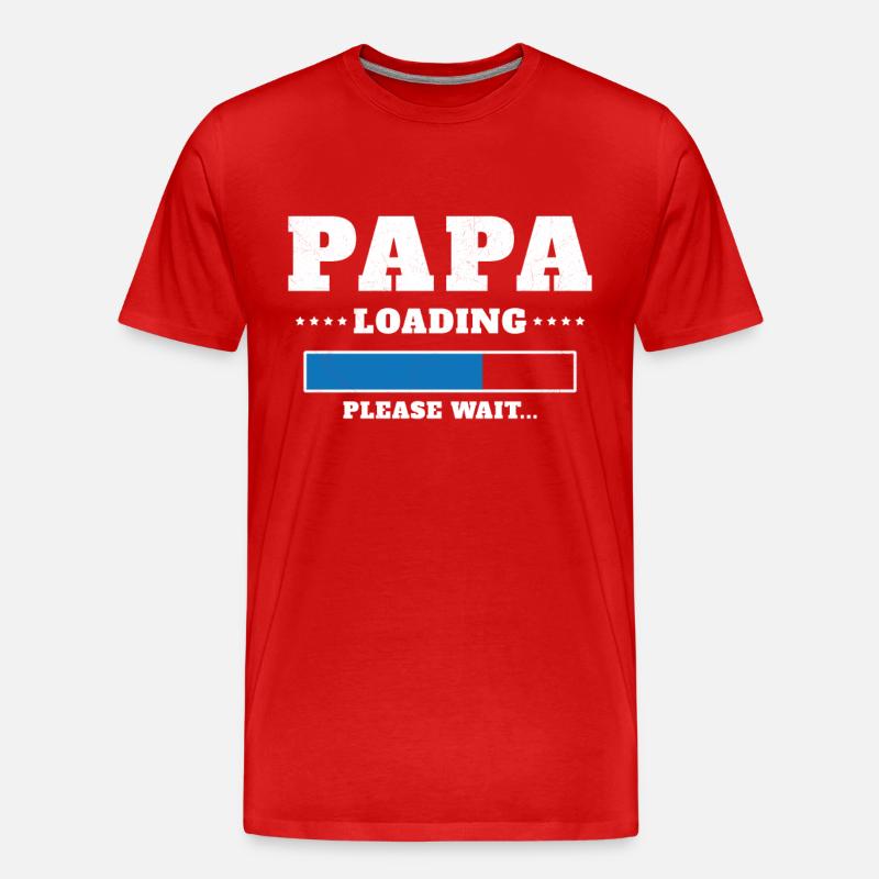 Loading Dad Please wait - Men's Premium Organic T-Shirt - red