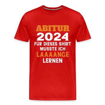 Abitur 2024 Abiturientin Geschenk Abiturient - Männer Premium Bio T-Shirt - Rot - Vorne - Damien (186cm)