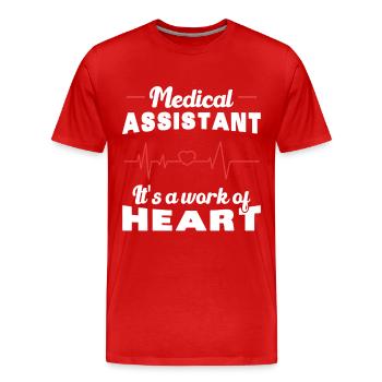Medizinische Assistentin Herzmedizin Geschenk - Männer Premium Bio T-Shirt - Rot - Vorne - Damien (186cm)