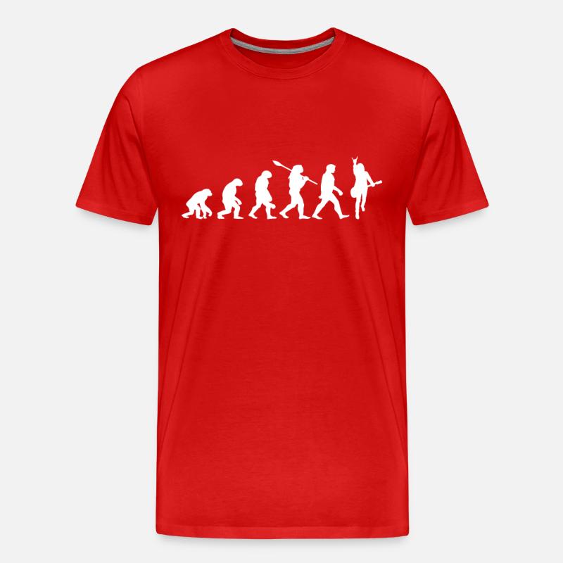 Rock'n'Roll Evolution for Musicians - Men's Premium Organic T-Shirt - red