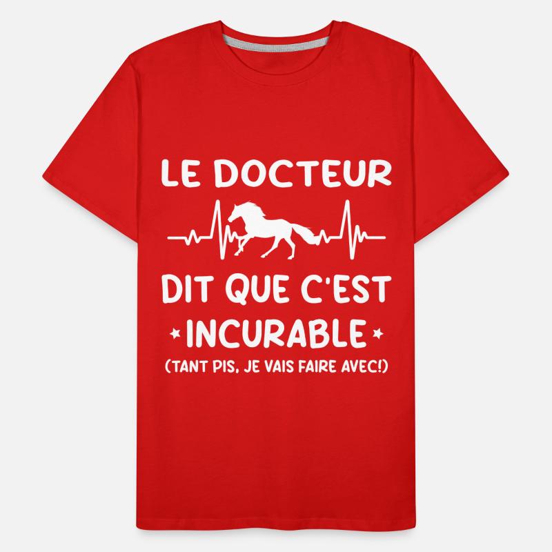 Cheval - c'est incurable T-shirt bio Premium Homme