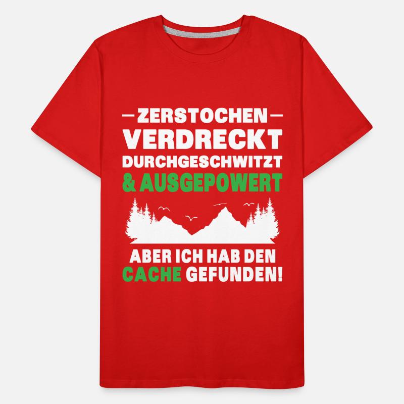 Gecache Geocaching Hobby Cache Männer Premium Bio T-Shirt